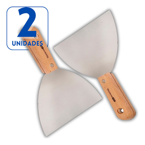 Kit 2 Espátulas 15 Cm Para Gesseiro Pintor Massas Obras