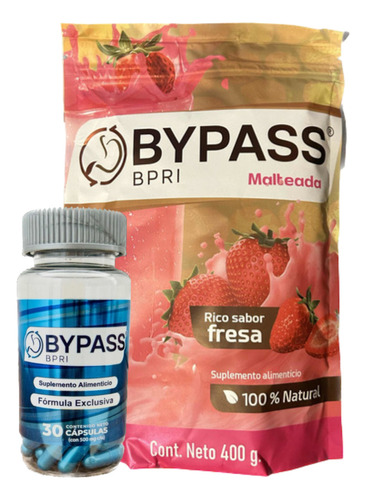 Bypass Azul  Kit Capsulas Y Malteada Apetito 100% Natural