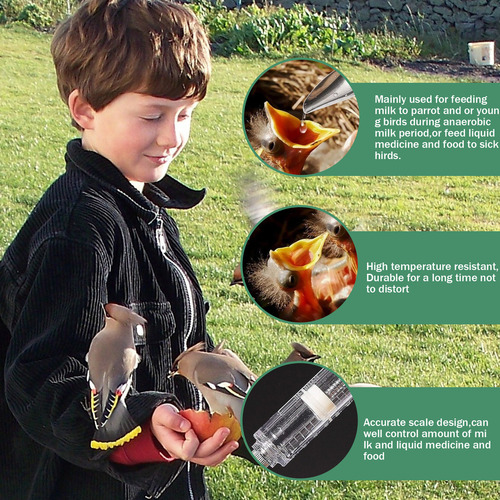 /kit De Alimentación Para Pájaros Bebés, Jeringa De 20 Ml