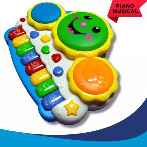 Pianinho Bebe Brinquedo Infantil Educativo Piano Tambor Musical - Ri Happy