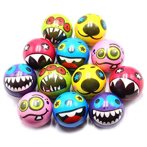 Set De 12 Divertidas Bolas Antiestrés Caras Bonitas, A...