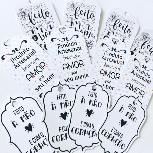 Imagem 3 de 3 de Tag Personalizada 50 Unidades + Brinde