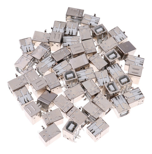 50 Piezas De Enchufe Hembra Usb Tipo B De 90 Grados/ángulo R