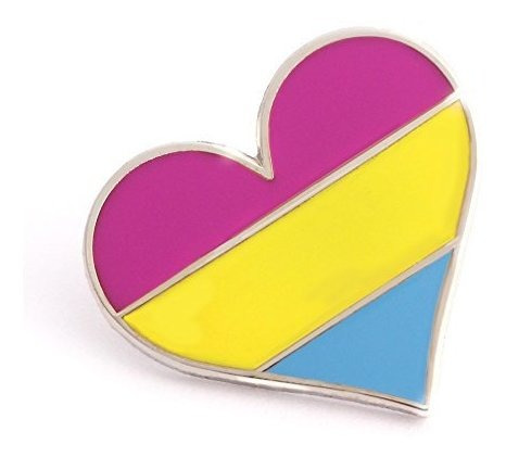 Orgullo Pin Pansexual Lgbtq Gay Corazon Bandera  Un Pin De E
