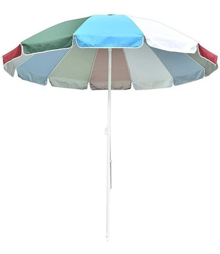 Yescom 8ft Rainbow Beach Umbrella Sunshade With Tilt Sand A.