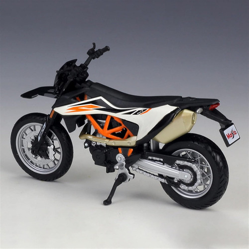 Juguete Coleccionables Motocicleta Ktm 690 Smc R Maisto Color Blanco