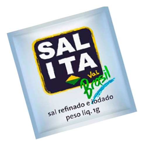 Sal Refinado Sachê Ita Salgar Fino 1 Grama Caixa C/2000