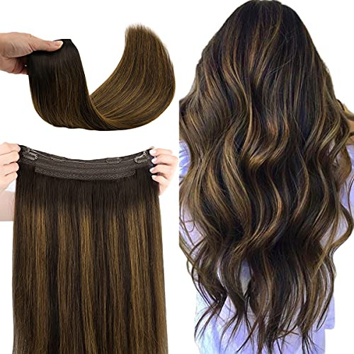 Extensiones De Cabello Con Halo 14in 70g Color Marron Oscuro