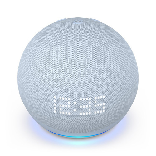 Imagen 2 de 4 de Asistente Virtual Amazon Echo Dot 5ta Gen Con Reloj Azul