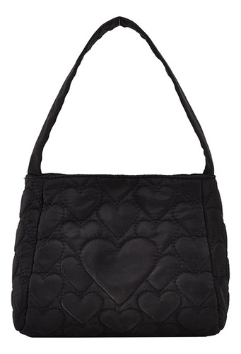 Bolso Acolchado Love Heart Para Mujer, Bolso Para Axilas, Ve