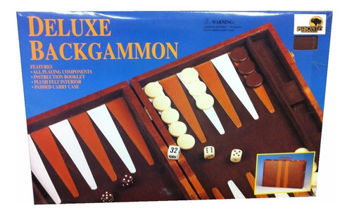 Backgammon Deluxe  Grande Maletin De Cuero Ecologico Valija