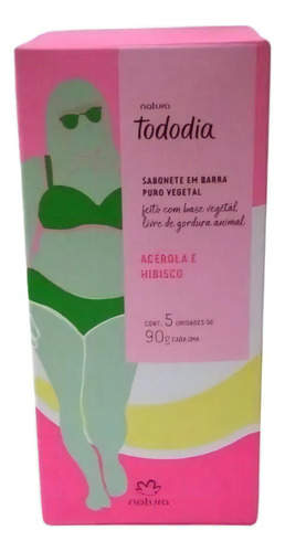 Natura Tododia Sabonete Em Barra Acerola E Hibisco 5x90g