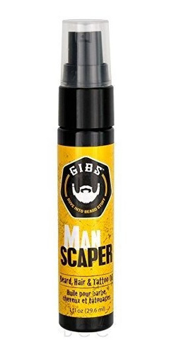 Gibs Man Scaper Beard, Hair - Tattoo Oil - 4 Oz (tamaño Mas