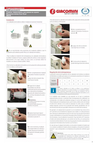 Cabezal Termostático Para Válvulas De Radiador