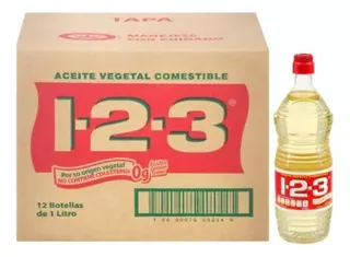 Aceite Vegetal 1-2-3 1caja Con 12 Pz De 1 Lt C/u