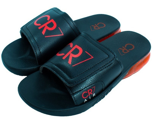 Imagen 2 de 4 de Calzado Sandalias Hombre Color: Negro Rojo Cr7 Casual Model