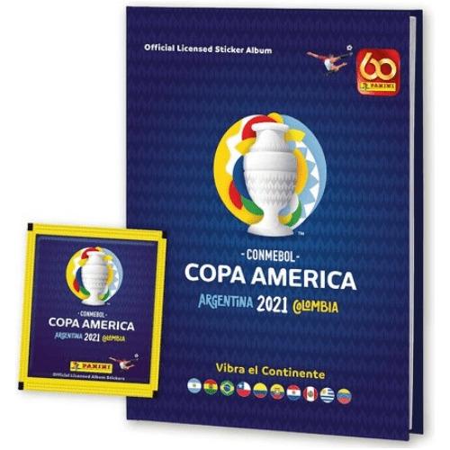 Álbum Tapa Dura + 25 Sobres Copa América 2021.