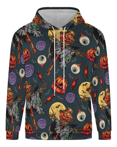 Suéter Holgado Con Estampado De Calavera De Dibujos