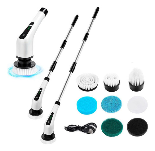 Esfregão Elétrico S/fio 360 Recarregável Limpeza Banheiro E