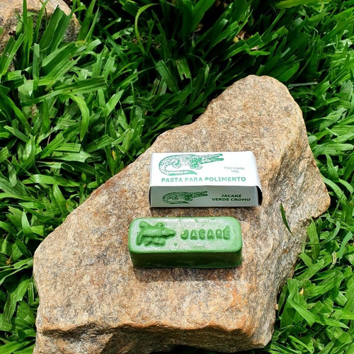 Pasta De Polir Jacaré Verde Cromo 145g Abrasivo Afiar Facas