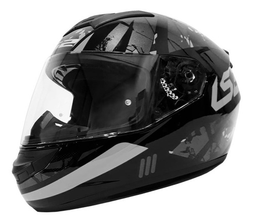 Casco Moto Ls2 Ff352 Palimnesis Negro Gris