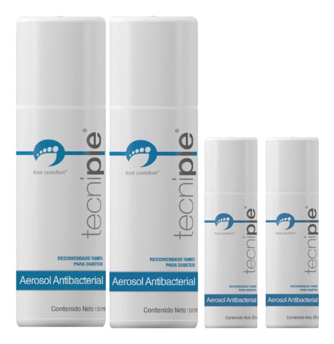 Kit De 4 Spray Antibacterial Y Antimicotico Para Pies