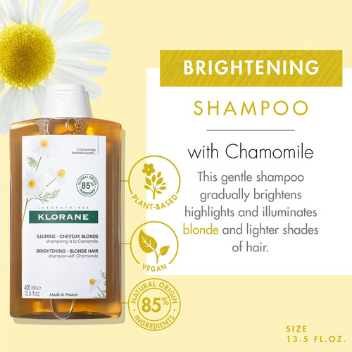 Shampoo Klorane Brightening Com Camomila 400ml
