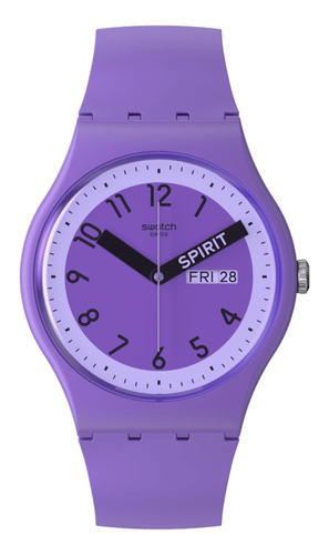 Reloj Swatch Proudly Violet Color de la correa Púrpura Color del bisel Púrpura Color del fondo Blanco