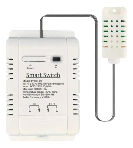 Termostato Con Interruptor Para De Temperatura Y Humedad,