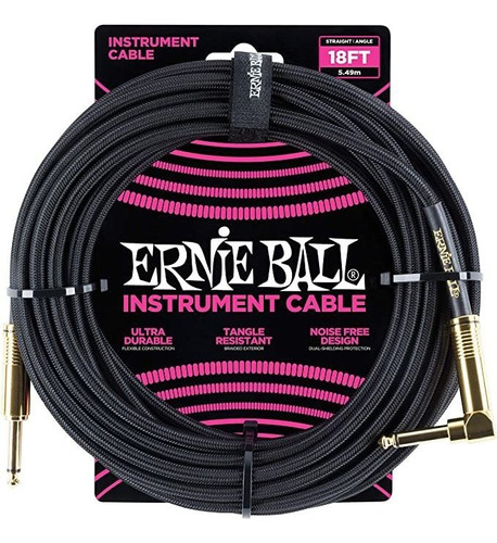 Ernie Ball - Cable Para Instrumentos, Negro