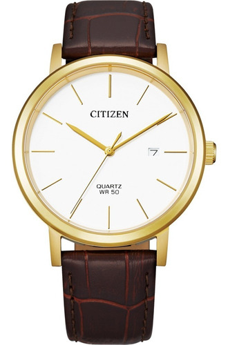 Reloj Citizen Quartz Original Dorado Para Hombre Time Square