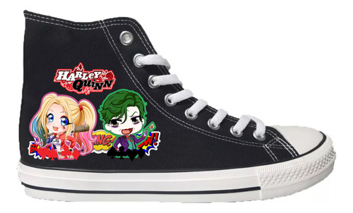 Zapatillas Con Caña De Harley Quinn Joker Regalos Navidad