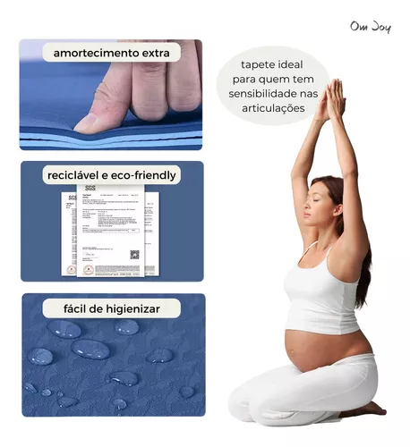 Esterilla para Pilates, Yoga, Fitness, colchoneta Antideslizante, Azul  Claro