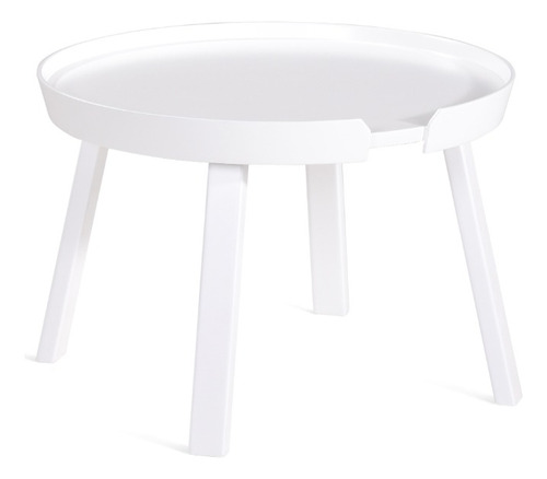 Mesa Ratona Laqueada Blanca Madera Mdf