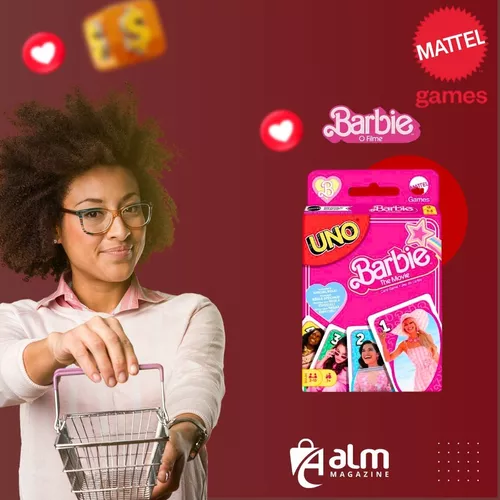 UNO Jogo de Cartas Barbie O Filme : : Brinquedos e Jogos