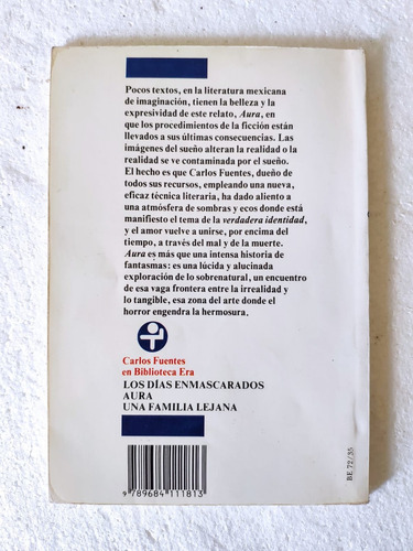 Carlos Fuentes - Aura - Novela - Biblioteca Era, México (Usado)