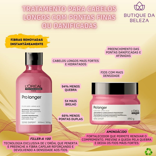 Shampoo E Masc.pq Loreal Pro Longer Redução De Pontas Duplas