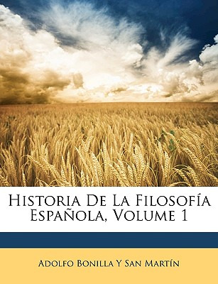 Libro Historia De La Filosofã­a Espaã±ola, Volume 1 - San...