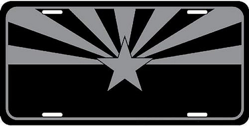 Placa De Metal Con Bandera De Arizona 12 X6 
