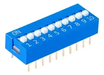 Comprar 10 X Interruptor Dip Switch 10 Posiciones 2.54mm Electronica