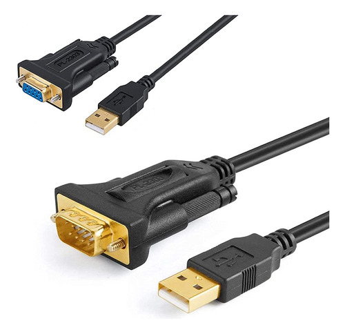 2 Articulos: Cablecreation Cable Usb Rs232 Serial Macho + 10