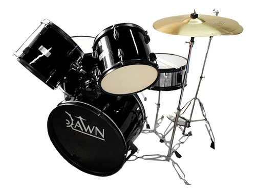 Bateria Dawn Dr6bk 5 Piezas Platillos Silla Negro 5pz