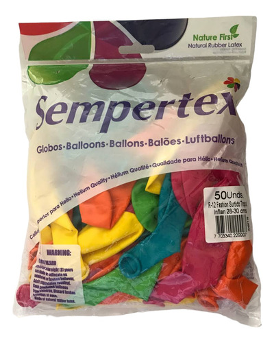 Globos Sempertex R-12 Fashion Surtido Pack 50 Und