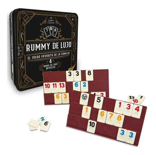 Rummy Q Marca Ronda De Lujo Juego De Mesa Lata Original