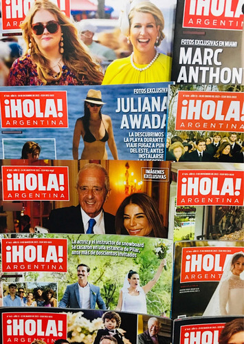 Pack 25 Revistas Hola Argentina Usadas Sin Crucigrama (Usado)