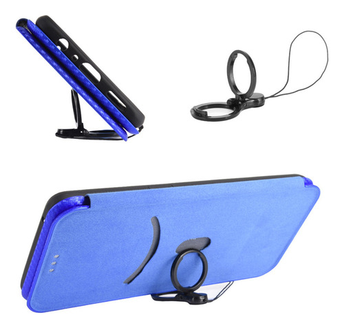 Funda Tipo Cartera De Fibra De Carbono For Teléfono Nokia