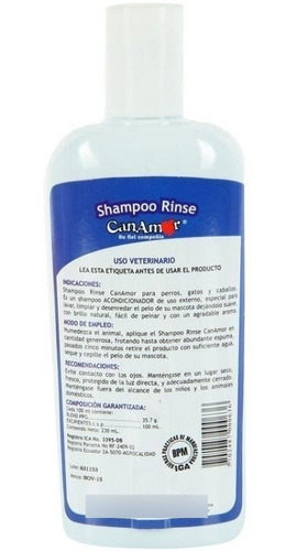 Imagen 2 de 5 de Oferta Del Dia Shampoo Canamor-canino Technologiestrade
