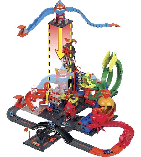 Circuito Hot Wheels City Gorilla Attack Post - Mattel