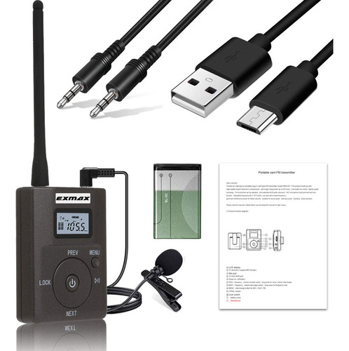 Exmax Portatil 0.2w / 200mw Estereo Inalambrico Transmiso