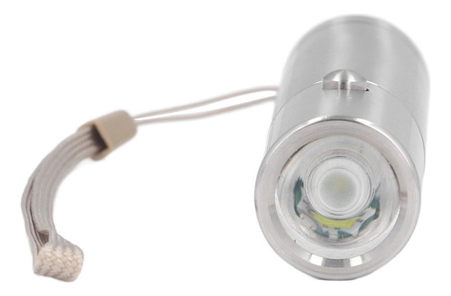 Mini Linterna Portátil De Acero Inoxidable, 3 Modos Y